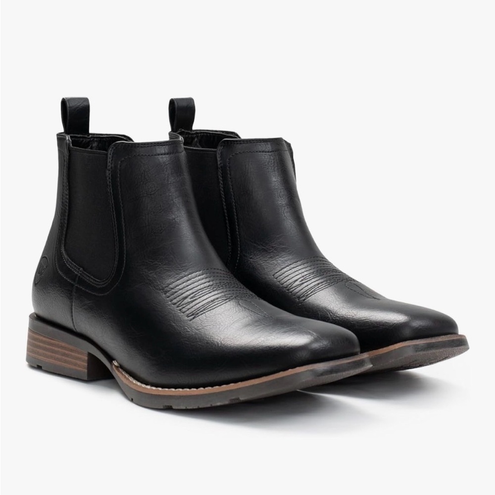 IUV Cowboy Ankle Boots For Men Black Size 11